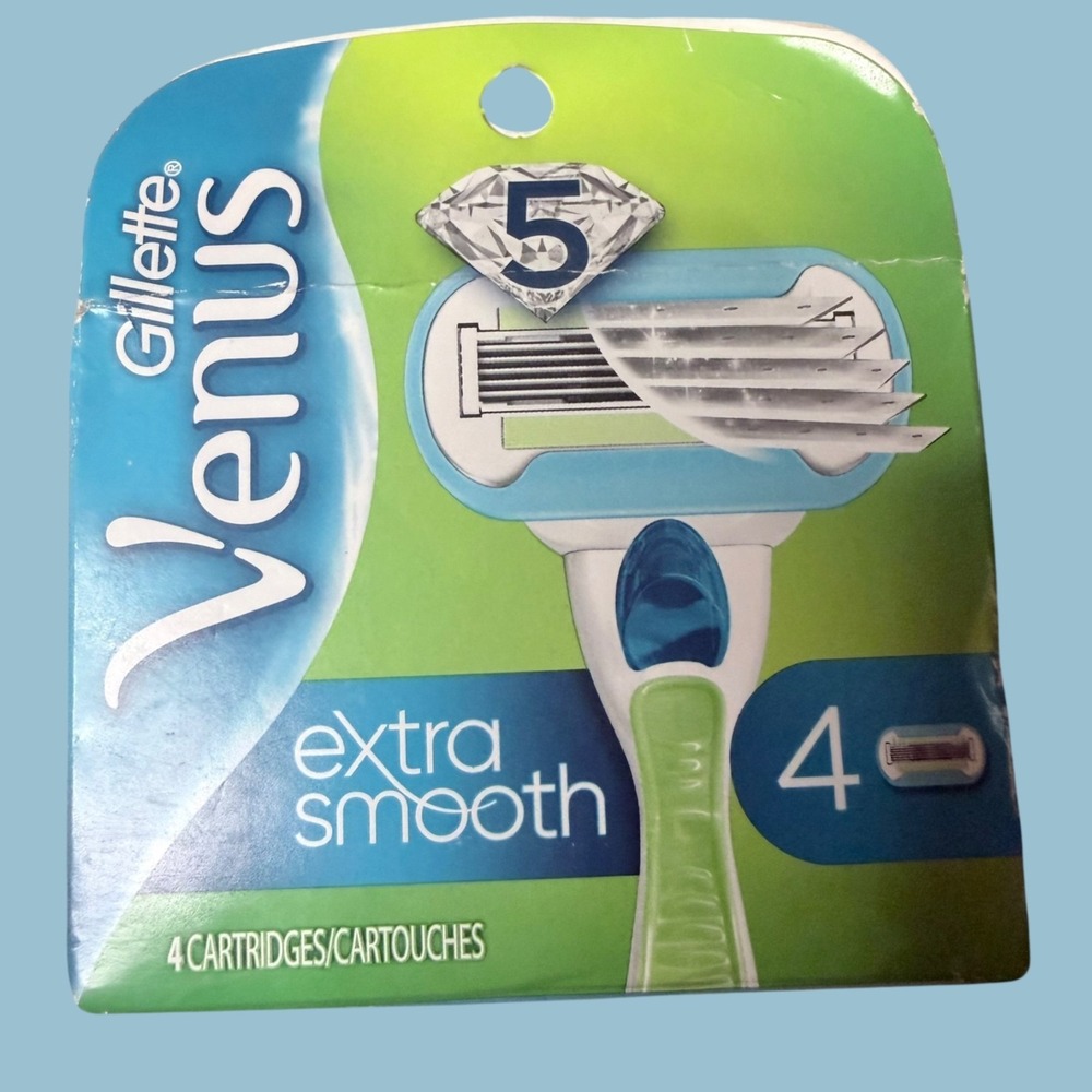 Gillette Venus Smooth 4 Cartridges with 5 Blades New
